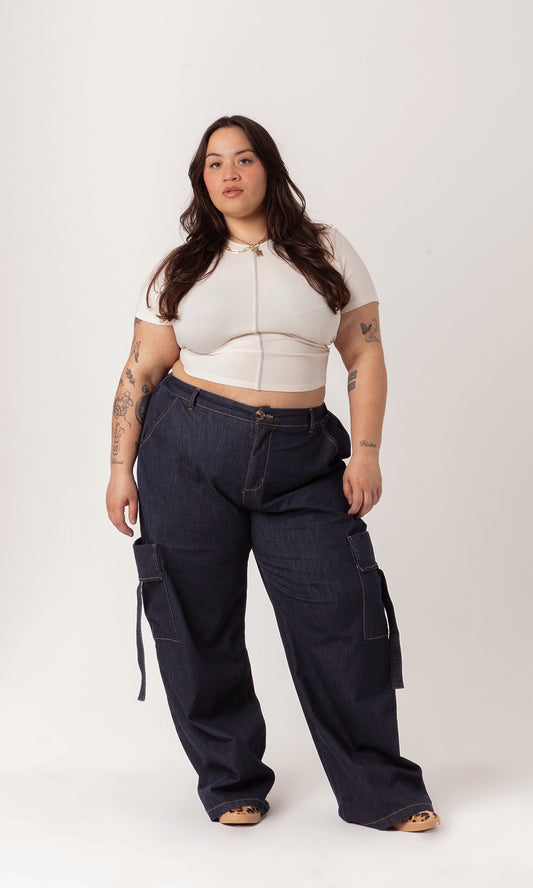 Denim Cargo Pant